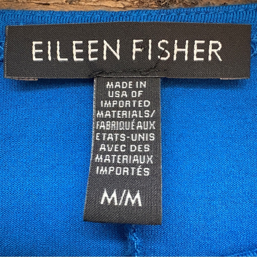 Eileen Fisher 3/4 Sleeve Viscose Jersey Teired Hem Tunic Womens Medium Packable - Picture 4 of 8